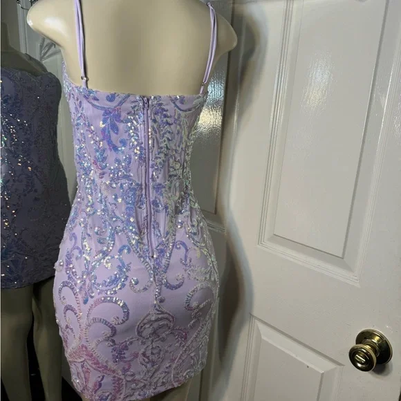 Windsor Lavender Sequin Mini Dress - Picture 4 of 5